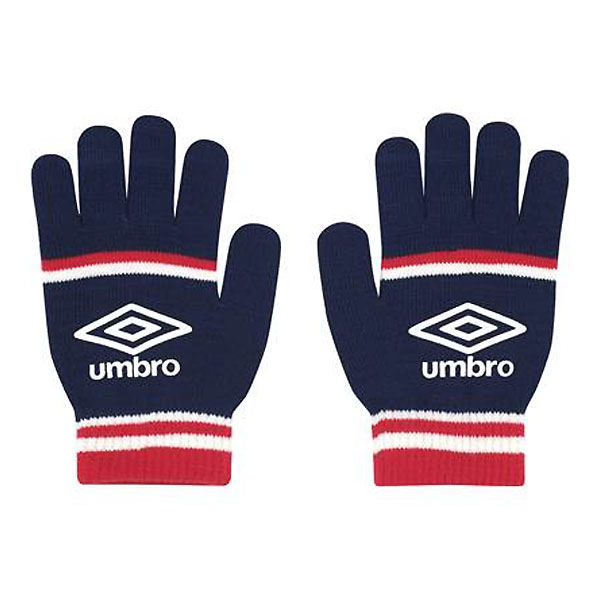 ＜ネコポス発送 送料無料＞ UMBRO（アンブロ）　UUDYJD55 NVRD　サッカ−　ジュニア ニットグローブ　25FW