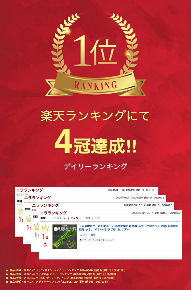 ＼先着限定クーポン配布！／ 国産乾燥野菜 乾燥 ニラ 3mmカット 20g 契約栽培 乾燥 やさい ドライベジタブルmix エアードライ製法 フリーズドライ もつ鍋 チヂミ ラーメン具 野菜 保存 非常食 乾燥 野菜 国産 添加物 無添加 味噌汁 にらレバ 壺ニラ にら醤油 乾燥 にら *
