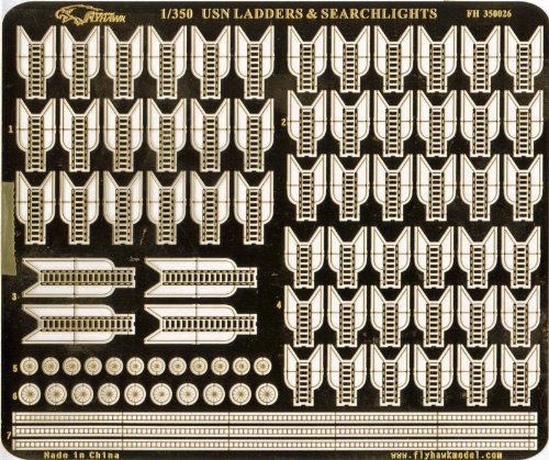 フライホークモデル 1/350 WWII 米海軍ラッタル 舷灯