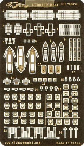 A-ZHOBBYのフライホークモデル 1/700 日本海軍 内火艇・ボート用エッチング|詳細画像