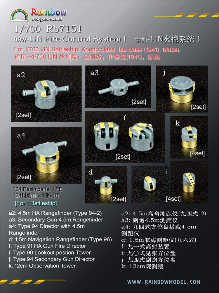 レインボーモデル 1/700 日本海軍 火器管制装置1