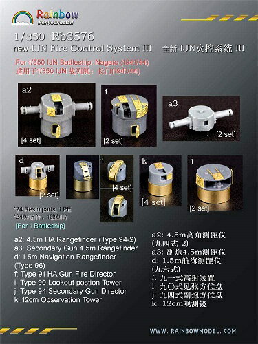 レインボーモデル 1/350 日本海軍 火器管制装置3