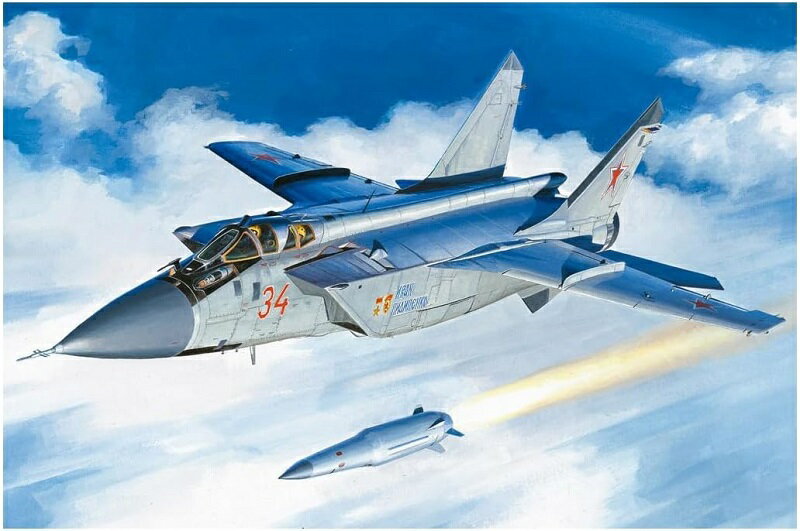 ホビーボス 1/48 ロシア軍 MiG-31BM戦闘機 w/KH-47M2 超音速巡航ミサイル キンジャル プラモデル