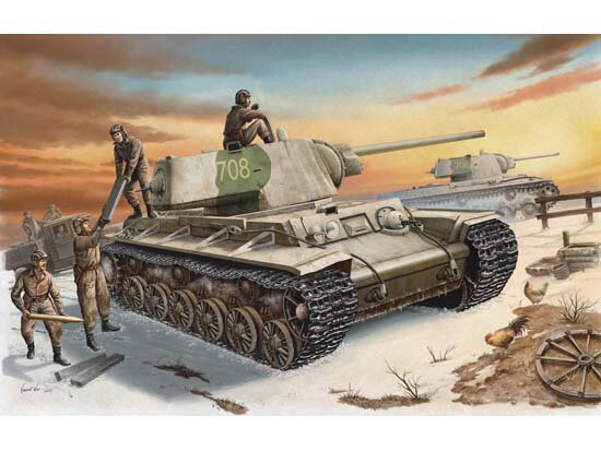 トランペッター 1/35 ソビエト軍 KV-1重戦車 1942 鋳造砲塔 プラモデル