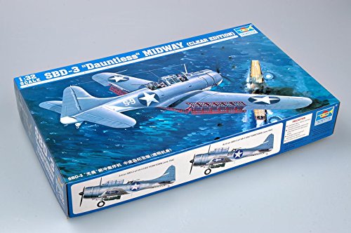 トランペッター 1/32 アメリカ海軍 SBD-3 ドーントレス “ミッドウェイ海戦” プラモデル