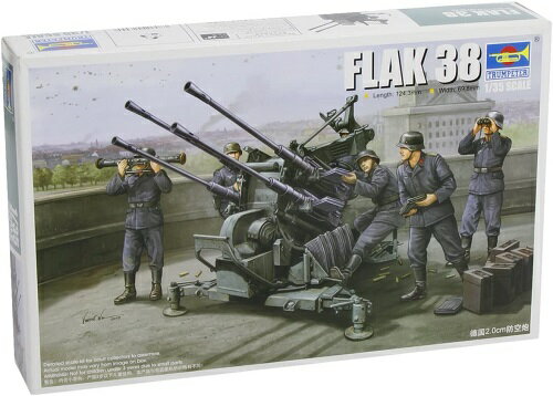 トランペッター 1/35 ドイツ軍 Flak38 2cm/4連高射機関砲 プラモデル