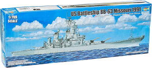 トランペッター 1/700 アメリカ海軍 アイオワ級 ミズーリ 近代化改装後 1991 (BB-63) プラモデル