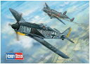 ホビーボス 1/18 エアクラフトシリーズ ドイツ軍 フォッケウルフ Fw190A-5 プラモデル