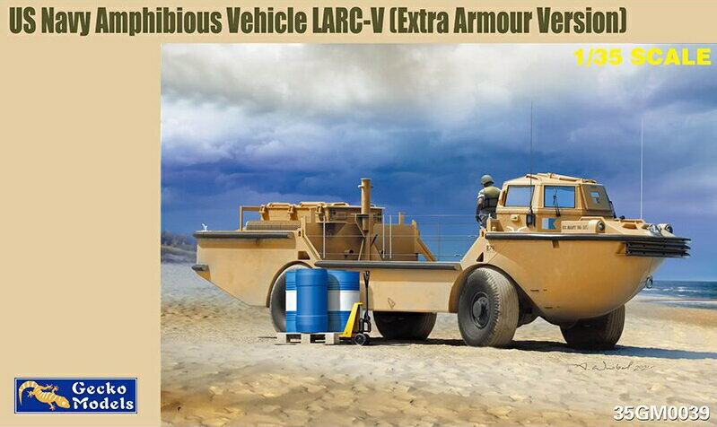 ゲッコーモデル 1/35 アメリカ海軍 LARC-V 水陸両用貨物輸送車 現用 追加装甲バージョン プラモデル