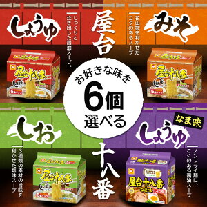 【10日2%オフクーポン有】選べる6個セット! 北海道限定 マルちゃん 屋台十八番5食パック【しょうゆ】【みそ】【しお】【なま味しょうゆ】