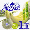 【レビュー特典】北海道産(地物)青肉メロン(3Lサイズ) 1玉