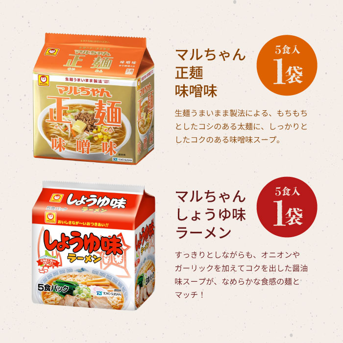 袋麺 食べ比べセット 6種 6袋（各5食パック）王道セット / 醤油 味噌 塩 しょうゆ みそ しお ラーメン 袋麺 即席麺 インスタントラーメン マルちゃん 正麺 食べ比べ アソート 詰め合わせ a042292-10007439 STAMPEDE サンプル画像3