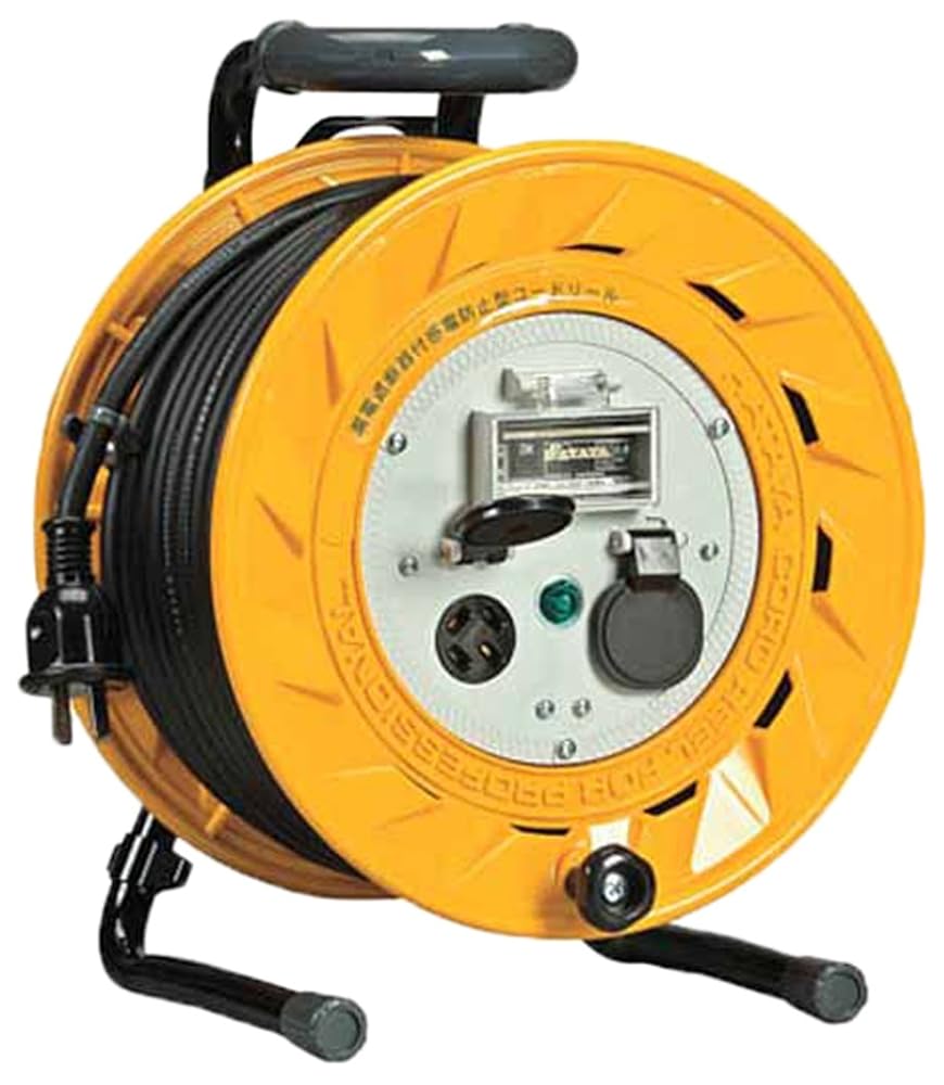 ハタヤ (HATAYA) コードリール 屋内用 200V型 コード30m 太さ2.0? 漏電遮断器 接地付 温度センサー内蔵..