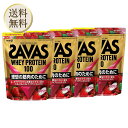 【まとめ買いがお得】ザバス(SAVAS) ホエイプロテイン100 ストロベリー味 980g 明治 4個