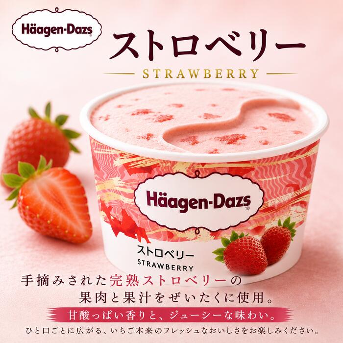 お中元 ギフト アイス ハーゲンダッツ ミニカップ 2種 24個入 バニラ 苺 アイスク...