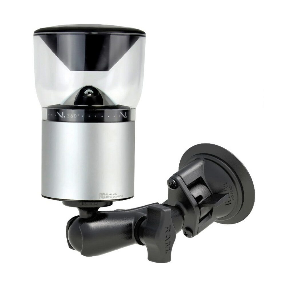 A1インターナショナル 楽天市場店の【カメラアダプター＆ツイストロック サクションベースセット(Mサイズ)】ラムマウント RAM MOUNTS 国内正規品 RAM-B224-366U GoPro バイク 自転車 スマホ *送料無料 車 オフロード カー用品 アメ車 ジープ ボート スノーモービル 登山 キャンプ *小型宅配便｜アングル2