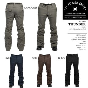 17-18 L1 エルワン メンズ THUNDER PANT サンダー パンツ スキニー スリム 細身 スノーボード パンツ ウェア SNOWBOARD WEAR スノボー