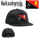 グリズリー ブラックスケール キャップ コラボ GRIZZLY BLACK SCALE スナップバックキャップ BLVCK GRIZZLY FLAG SNAPBACK CAP スケートボード アパレル スケボー ストリート系 ファッション