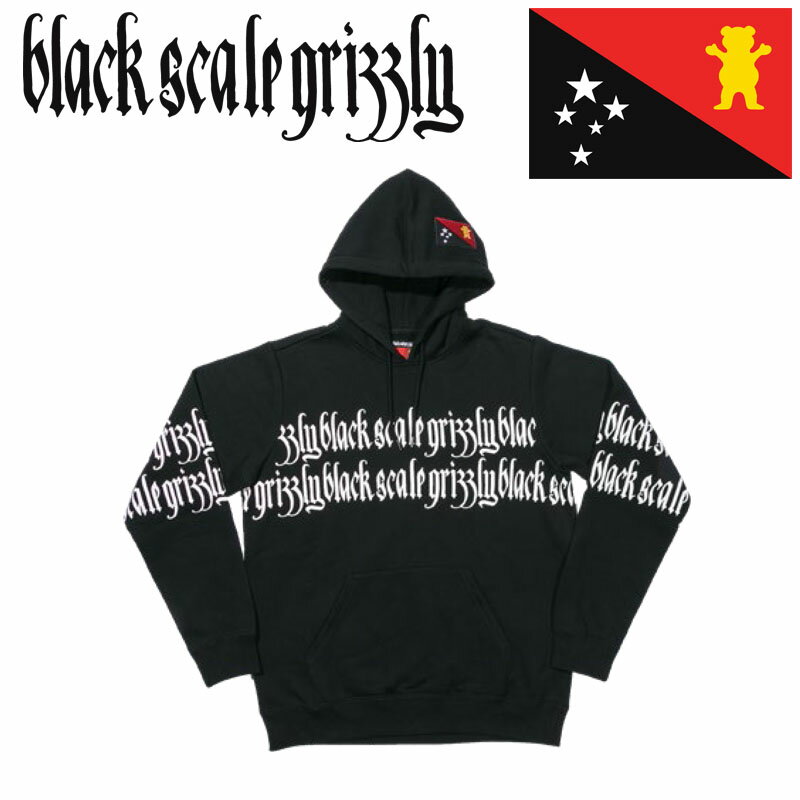 グリズリー ブラックスケール コラボ GRIZZLY BLACK SCALE パーカー BLVCK GRIZZLY REPEAT PULL OVER HOODY フーディー スケートボード アパレル スケボー ストリート系 ファッション