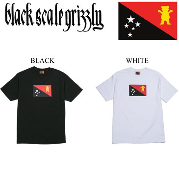 グリズリー ブラックスケール コラボ ティーシャツ GRIZZLY BLACK SCALE Tシャツ BLVCK GRIZZLY FLAG SS TEE SHIRT TEEシャツ スケートボード アパレル スケボー ストリート系 ファッション