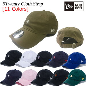 カーキ ニューエラ キャップ ミニロゴ シンプル NEWERA 9TWENTY CLOTH STRAP MINI LOGO 920 CAP メンズ レディース カワイイ ニューヨークヤンキース ロサンゼルスドジャース ローキャップ ※MLB