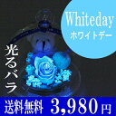 ベアアップル 光るバラ ホワイトデー 四葉のクローバー入り フラワーギフト プリザーブドフラワー 退職祝い バラ ガラス ドーム ケース 枯れない花 結婚祝い プレゼント 還暦祝い 母 花 誕生日プレゼント 女性 結婚記念日 プリザードフラワー ギフト【送料無料】【あす楽】