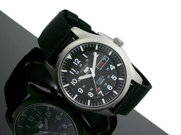 セイコー SEIKO 5 SPORTS スポーツ 逆輸入 日本製 自動巻き メンズ 腕時計 SNZG15J1 ブラック ナイロンベルト