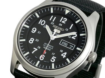 セイコー SEIKO 5 SPORTS スポーツ 逆輸入 自動巻き メンズ 腕時計 SNZG15K1 ブラック ナイロンベルト