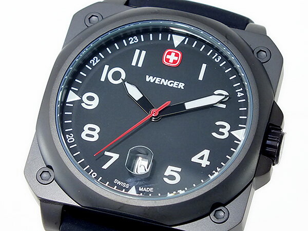 【楽天市場】ウェンガー WENGER エアログラフ クオーツ メンズ スイス製 腕時計 72424 ブラック ラバーベルト：AAA net Shop