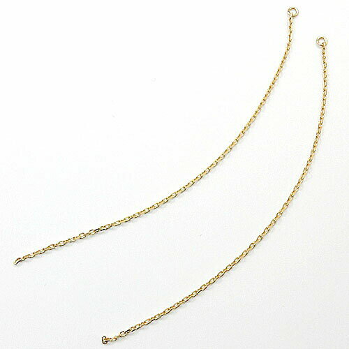 最短翌日 クーポンで大割引 長さ82ミリ　18金ゴールド(K18)　小豆チェーンピアス用チャーム(幅0.8mm・..