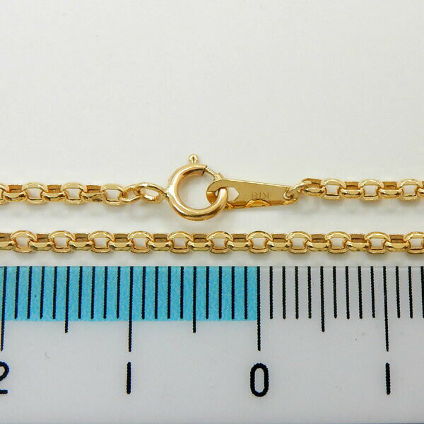 2ミリ幅 50センチ 18金ゴールド カットエスカルゴ　チェーン(幅2mm・全長約50cm）一週間前後発送可