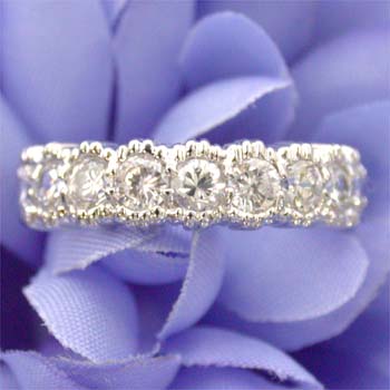 プラチナ（Pt900） ダイヤモンド エタニティ リング 1カラット typeAA aaadia-10000591 アーアゼロワン JEWELRY サンプル画像2