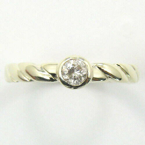 Rakuten - 10金イエローゴールド ダイヤモンド　リング一粒　0.2ct(K10YG　ダイヤ　0.2カラット) typeA送料無料