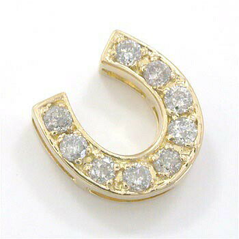 最短翌日 クーポンで大割引 馬蹄型 VS2クラリティ 0.36カラット18金ゴールド ダイヤモンド 馬蹄ペンダントヘッド送料無料