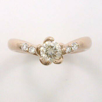 ダイヤモンドリング　K18PG天...