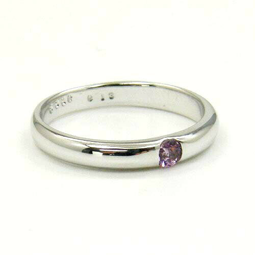 リング K18WG バイオレットサファイヤ(ダイヤカット) 3mm aaadia-10006784 アーアゼロワン JEWELRY サンプル画像3