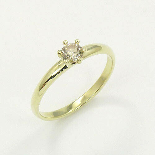 Rakuten - K18YG(青金) 天然ライトブラウンダイヤ0.25ct　 リング