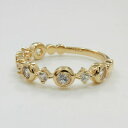 18金ゴールド ホワイトサファイヤエタニティタイプリング