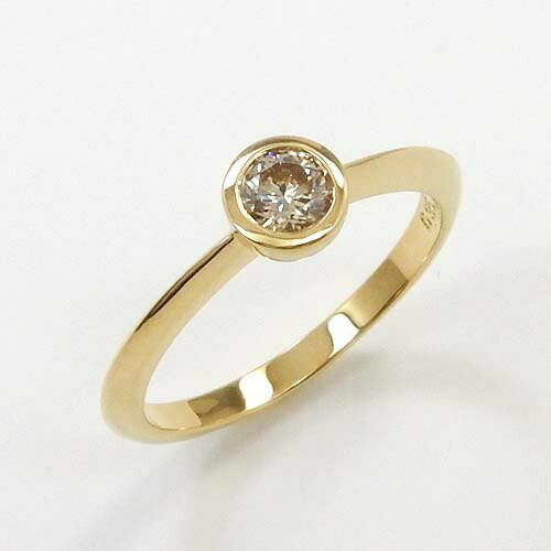 Diamond - 18金ゴールド(K18)　ライトブラウンダイヤモンド　0.35カラット　リング