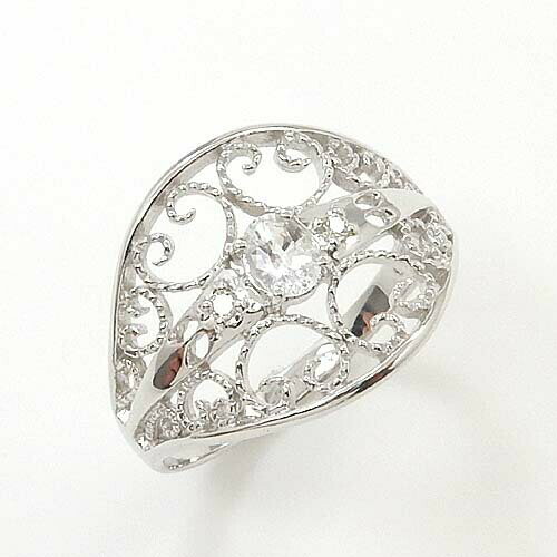 18金ホワイトゴールドホワイトサフ...