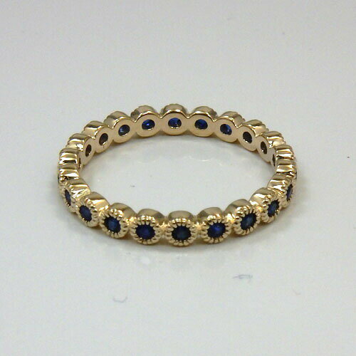 10金(K10)　サファイヤ(貴石)フルエタニティリング　送料無料　代引手数料無料