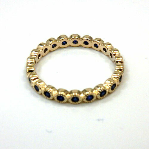 10金(K10)　サファイヤ(貴石)フルエタニティリング　送料無料　代引手数料無料