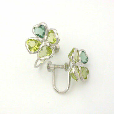 K18WGペリドット・グリーンクオ...