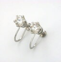 +P20倍以上 ダイヤイヤリング 0.5ct 0.5ct プラチナ(PT900)天然ダイヤ typeAA 六本爪イヤリング