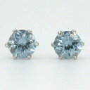 PT900 アクアマリンピアス(太さ0.9mmx長さ10mm芯・シリコンキャッチ付)