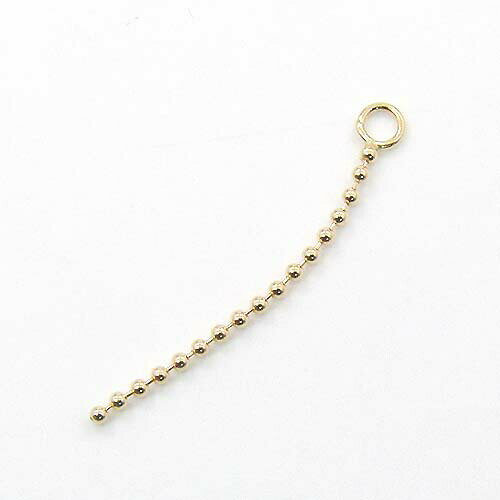 樂天商城 - 最短翌日 クーポンで大割引 18金ピンクゴールド　18金ゴールド　ボールチェーン(幅1mm)　ピアスチャーム（半ペア）