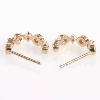 人気 フセコミデザイン トータル0.5カラットダイヤモンドピアス typeAAA18金ピンクゴールド/18金ホワイトゴールド/18金ゴールド（太さ0.9mmx長さ10mm芯・シリコンキャッチ付）送料無料　即納品(4日前後発送可能)