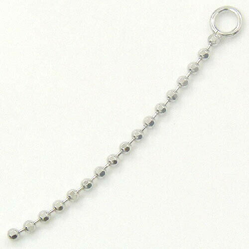 最短翌日 クーポンで大割引 K18WG 1.0mm カットボールチェーンスタッドピアス用チャーム(半ペア 1個)