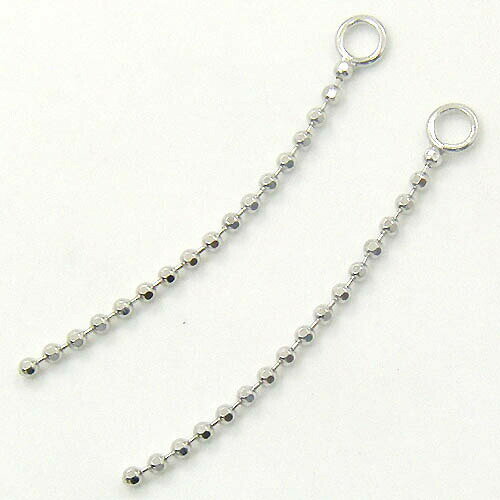 最短翌日 クーポンで大割引 K18WG 1.0mm カットボールチェーンスタッドピアス用チ...