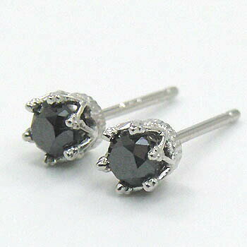 最短翌日 クーポンで大割引 プラチナ(PT900)ブラックダイヤピアス（太さ0.9mmx長さ10mm芯・シリコンキャッチ付）